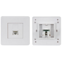 Uma placa de parede de porta cat5, placa de face ethernet placa de parede rj45 86 * 86mm com preço barato